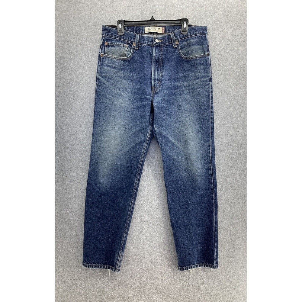 Levi's 550 Men's Blue Denim Jeans Relaxed Size 36x32 100% Cotton
